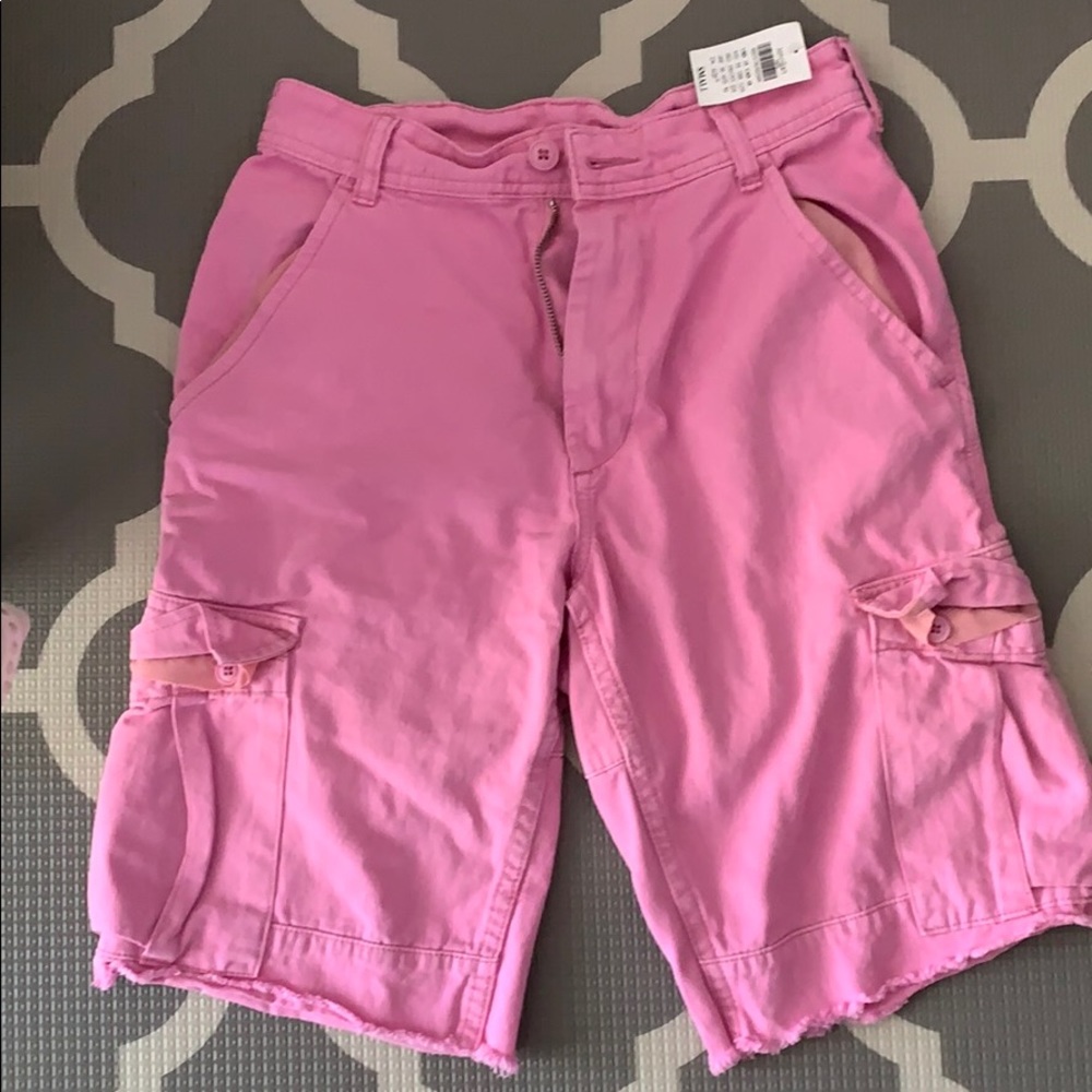 Brandy Melville Bubblegum Pink Cargo shorts